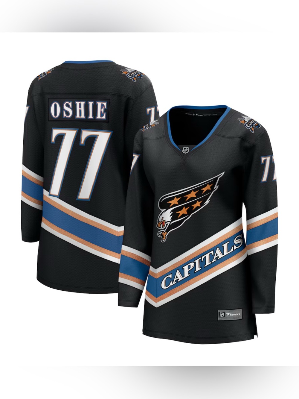 Women's Washington Capitals TJ Oshie Fanatics Black Special Edition Jersey NWT